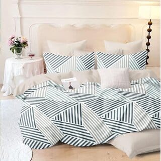 Double Bed Printed Cotton Bedsheet with 2 Pillow Covers (90100 inches)