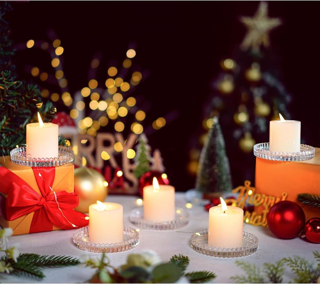 Universal Round Shape Glass Coasters, Tabletop Protection Mat, Protective Barrier Set for Mugs, Cups, Wine Bottles, Glasses, Candles, Suitable for Home Office, Restaurants, Bars, Parties (Set of 6)