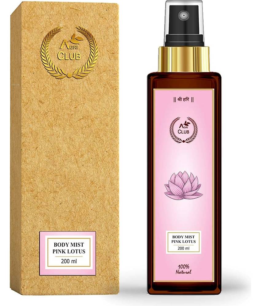 AGRI CLUB - Pink Lotus Body Mist For Men,Women 200 ml ( Pack of 1 )