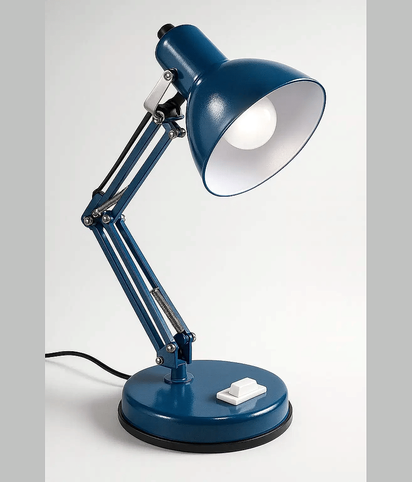 ZESTRUM Blue Industrial Table Lamp ( Pack of 1 )