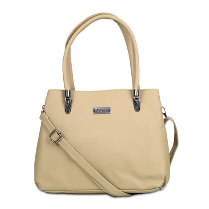 Jothi Selora Premium Womens Handbag | Multi-Compartment Synthetic Leather Tote | Matte Saffiano Finish | Water-Resistant | Soft Base | Pale Peach