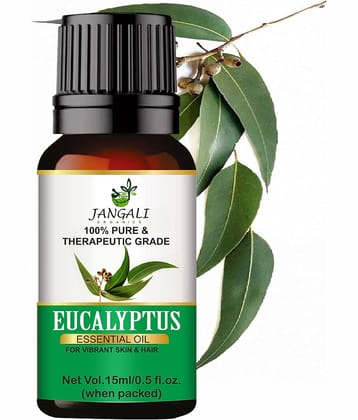 PURE Jangali ORGANICS Eucalyptus Oil PURE & Natural Essential Oil For Skin 15ML