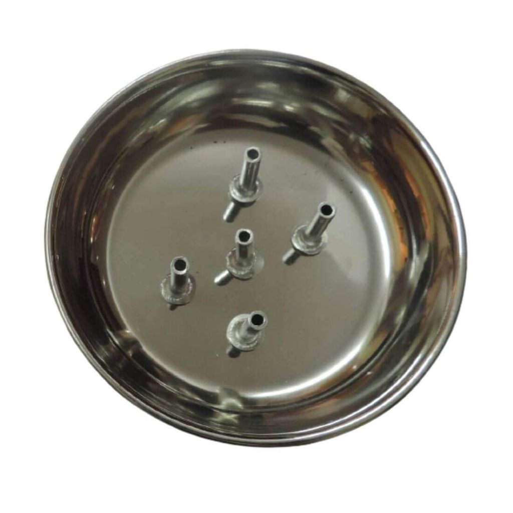 MAYAPURI Stainless Steel Agarbatti Stand with Plate | 5 Incense Sticks Holder Dhoop Dani (Pack of 2) - Pooja Needs | Buy online on ZillyBuy