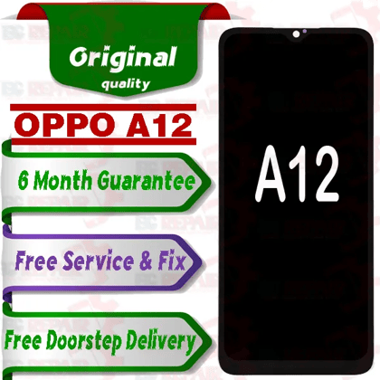 Oppo A12 Combo LCD with Touch Screen  Black