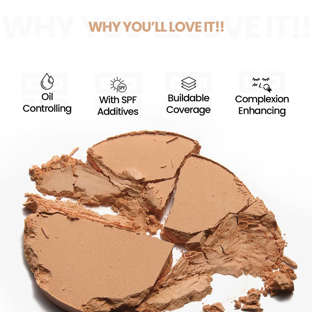 STARSTRUCK BY SUNNY LEONE Flawless Finish: The Ultimate Compact Powder for Effortless Beauty-9 gram (Compact Powder)
