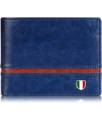 GIOVANNY - Blue Faux Leather Men's Regular Wallet ( Pack of 1 )