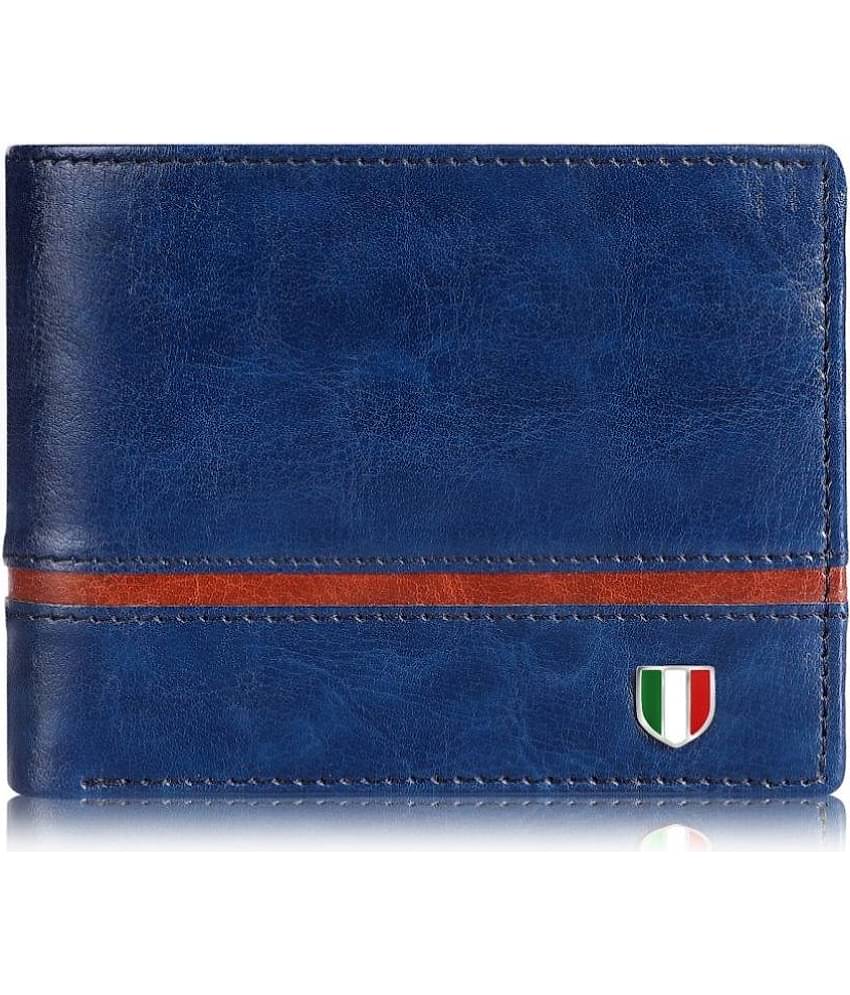 GIOVANNY - Blue Faux Leather Men's Regular Wallet ( Pack of 1 )