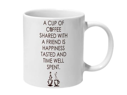 Multicolor Coffee Shared With Friends Ceramic Mug