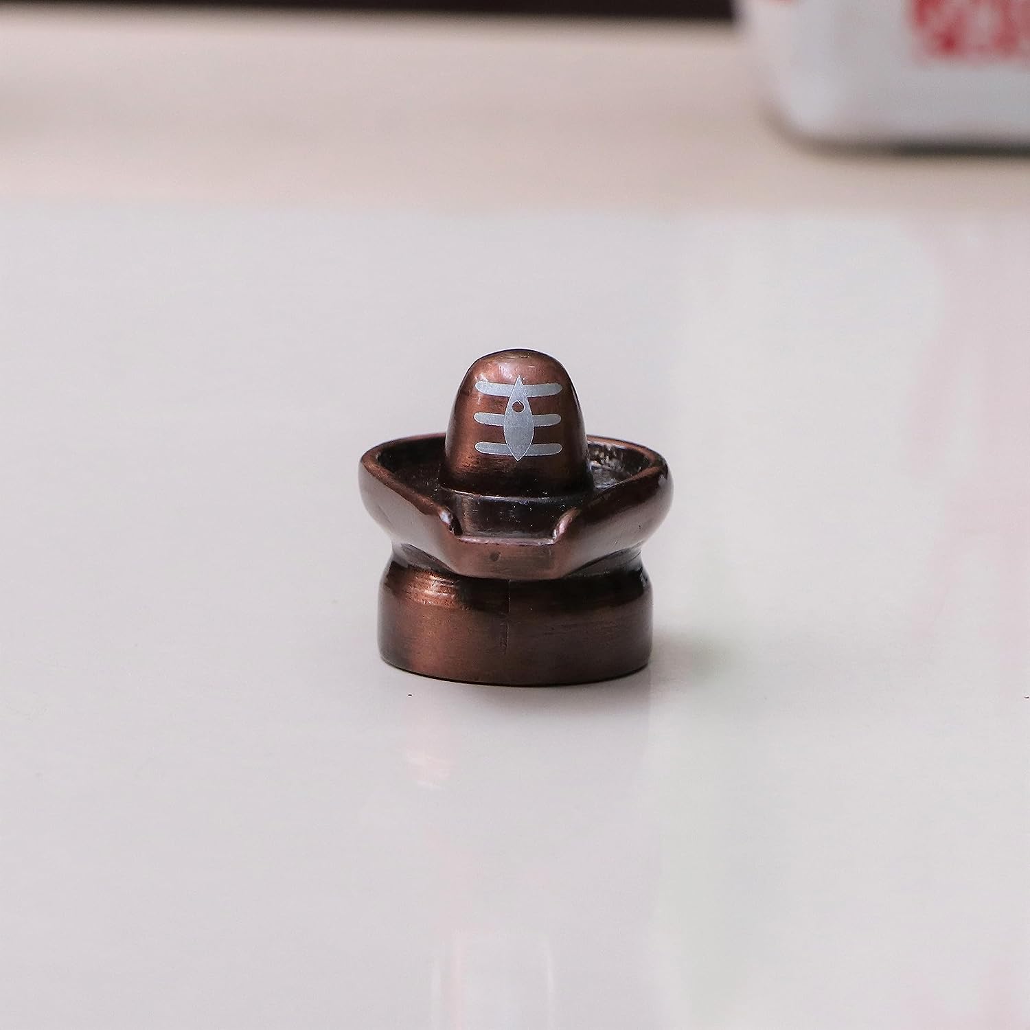 DreamKraft Metal Shivling Idol | 3.5cm Height | 5x3.5x3.5 cm, Brown