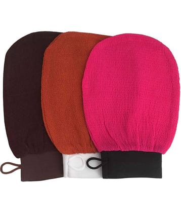 PINDIA Set of 3 Non Terry Bath Towel Assorted