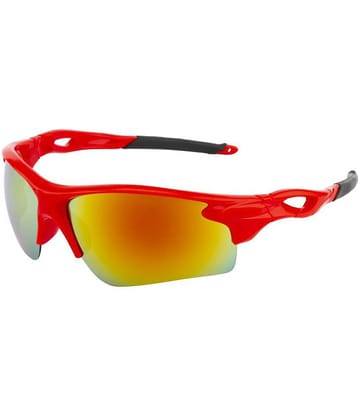 Clark n' Palmer - Red Wrap Around Sunglasses ( SM 201 )