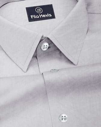 Men Iron Free Casual (Imported Linen) Shirt- Grey-M
