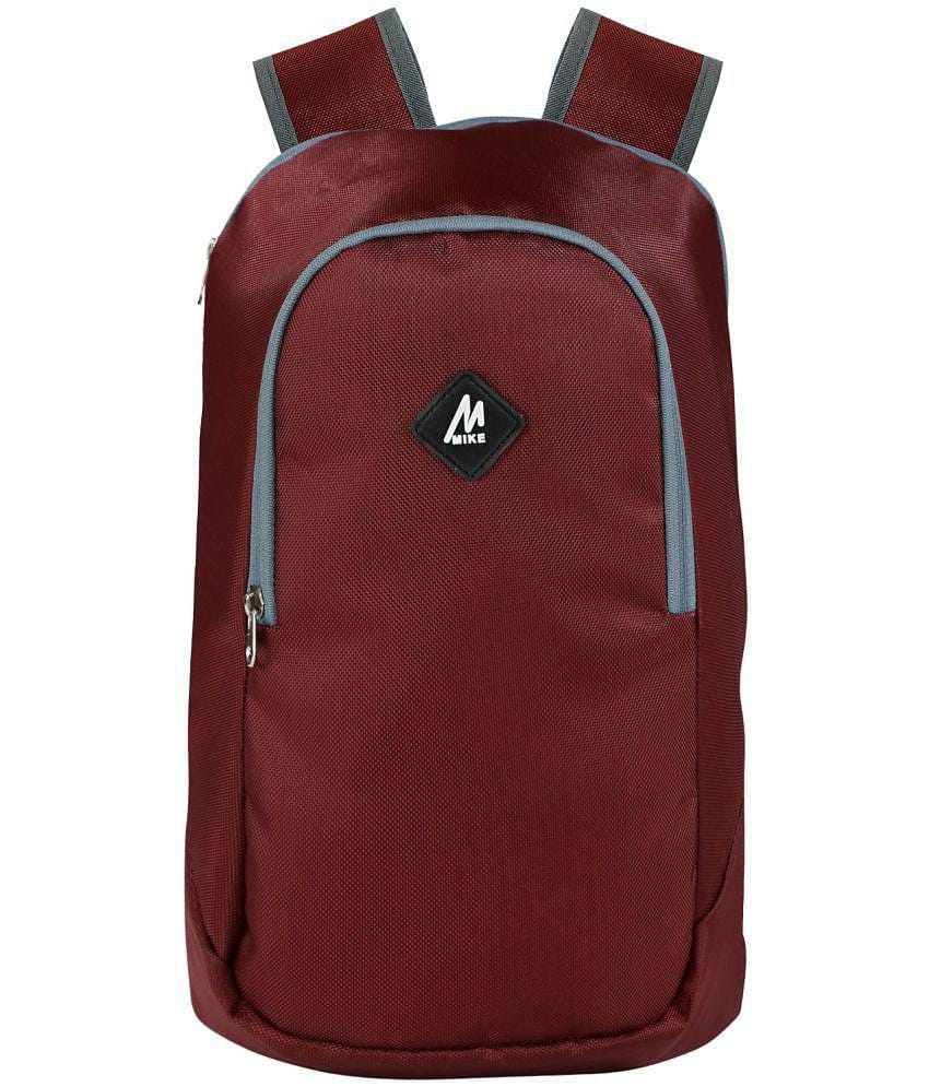 SmilyKiddos 15 Ltrs Maroon Polyester College Bag - Maroon