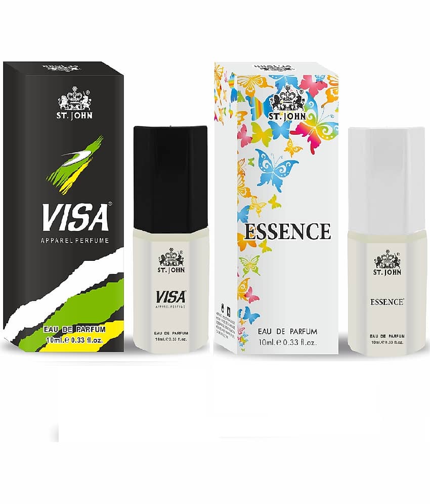 ST.JOHN Cobra Essence & Visa Pocket Perfume For Men 10ml Each (20ml)- Pack of 2