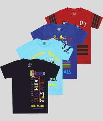 MIST N FOGG Pack of 2 Boys Cotton T-Shirt ( Multicolor )