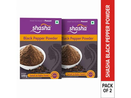 Shasha Black Pepper Powder - 100gm (Pack of 2)