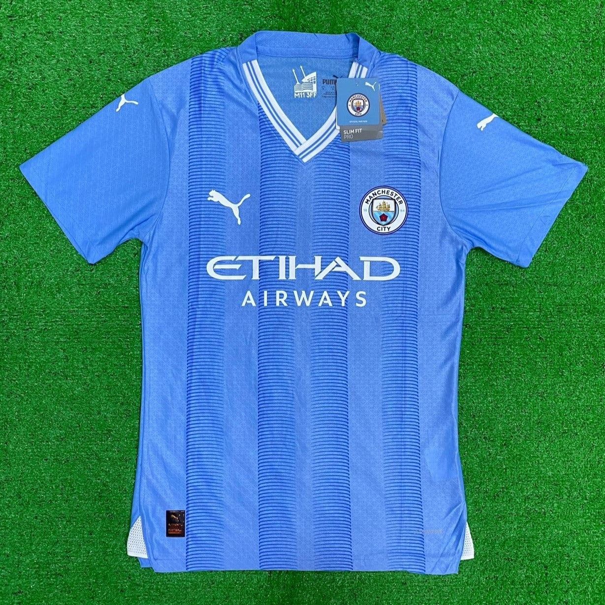 Manchester City Football Jersey Home 23 24 Season PLAYER VERSION-S