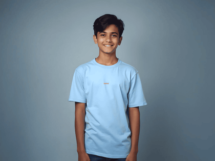 Taarak Mehta ka Ooltah Chashmah| Teens Blue Printed Regular Fit T-Shirts (JABARJAST)