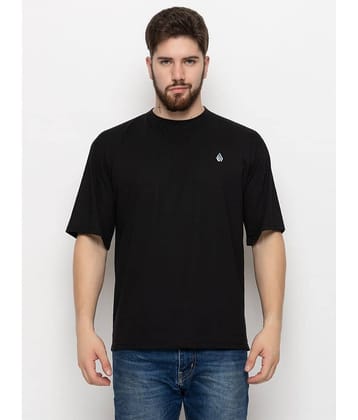 ZEBULUN Pack of 1 Cotton Blend Regular Fit Men's T-Shirt ( Black )