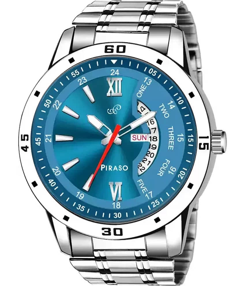 PIRASO Blue Stainless Steel Analog Men's Watch