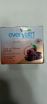 Everyuth naturals pure & light tan removal scrub chocolate & cherry 50g 