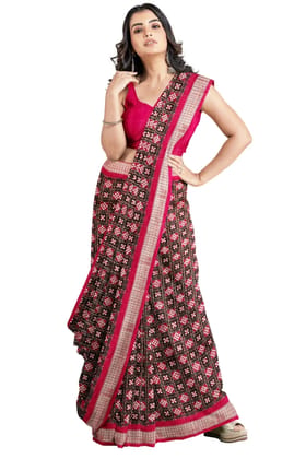 Pasapali Mulberry Silk Sambalpuri Ikat Saree