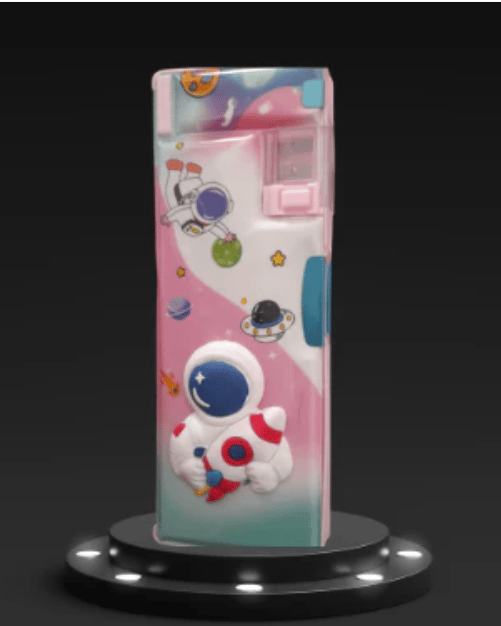 Pink Squishy Astronaut Pencil Box  Stylish & Fun School Stationery for Kids | Kiddospedia