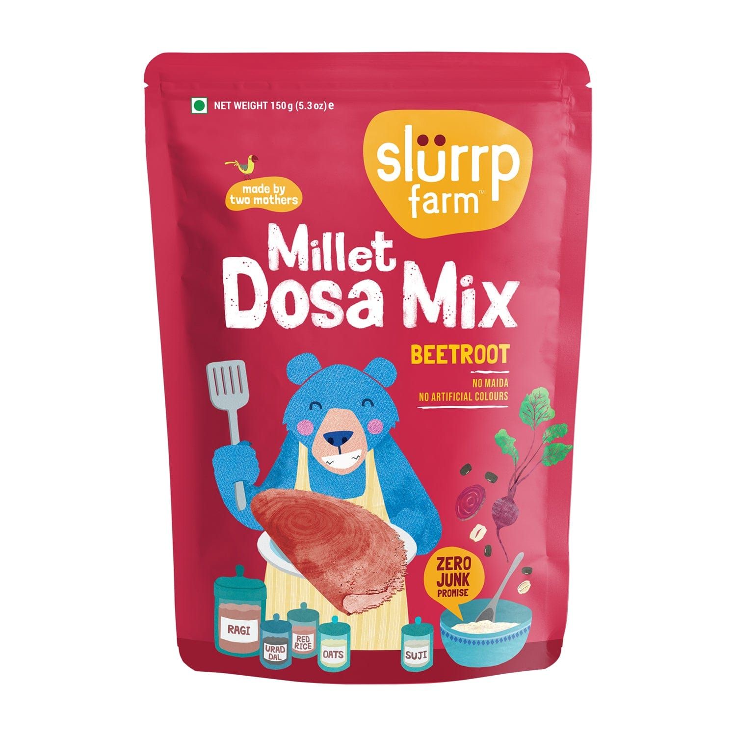 Beetroot Multigrain Millet Dosa Mix Beetroot Multigrain Millet Dosa Mix - pack of 3