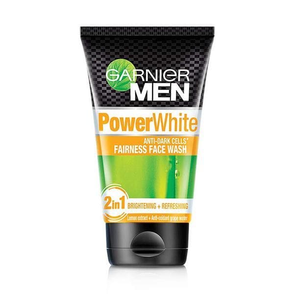 Garnier Men Power White Anti-Pollution Double Action Face Wash, 100 gm