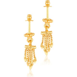 Vivastri Premium 1 Gram Gold Plated Alloy Bugadi Earrings for Women  Girls - VIVA1023BUGADI