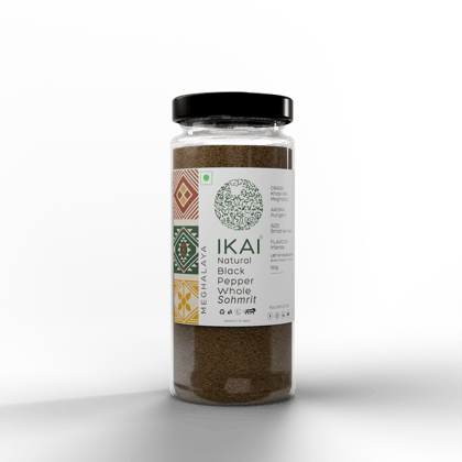 Natural Black Pepper Whole | Kali Mirch | Sohmrit | Regional Speciality-Meghalaya | 100g