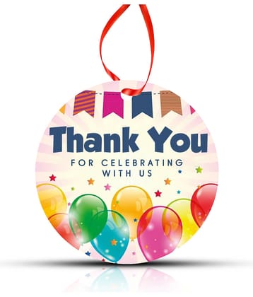 Zyozi Thank You Tags,Multicolour Round Gift Tags with String for Wedding Birthday Party Baby Shower Favors Gift Wrapping (Pack of 28)