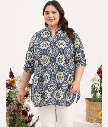 Tissu Women's Cotton Printed Straight Kurti - ( Multicolor )
