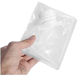 Water Container 15.7 x 15.0inch 10L Transparent Folding Collapsible Water Bottle Bucket Storage Lifting Bag for Outdoor Sports Barbecue Camping Hiking Picnic&#39;