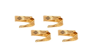 Pure Designer Brass Napkin Ring Decoration For Dining Table Setting Diameter:- 4.32 cm Gold-4
