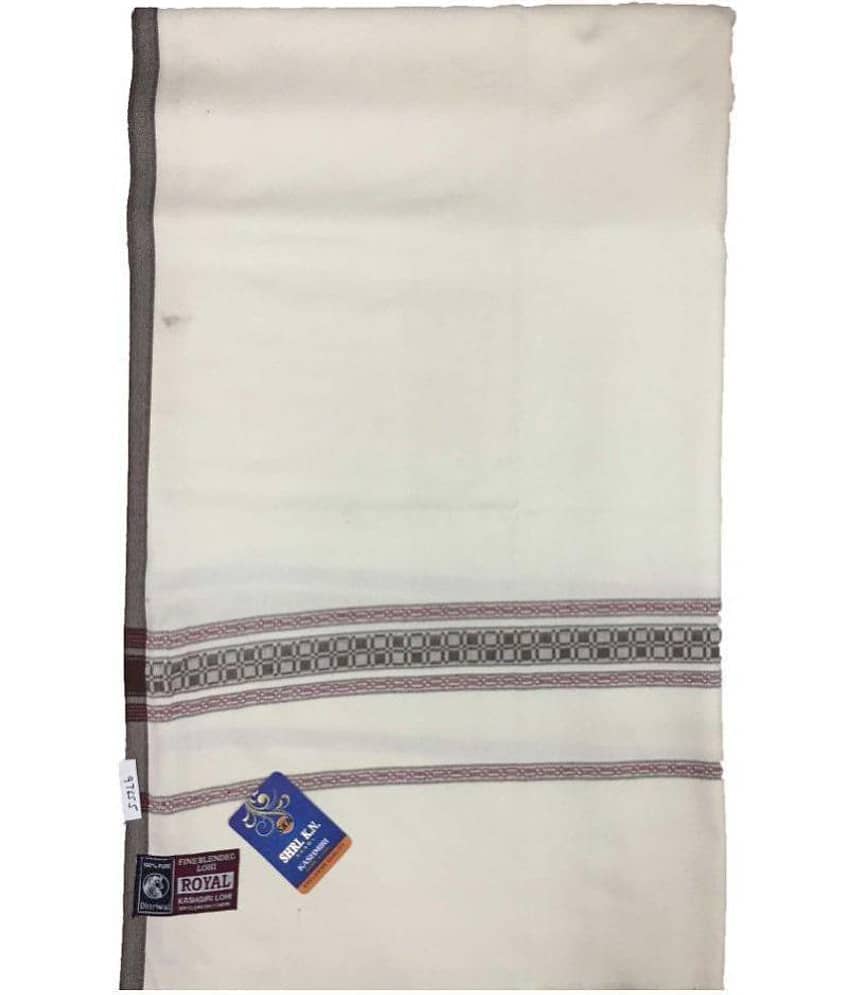 KASHMIRI GhostWhite Checkered Woolen Shawls