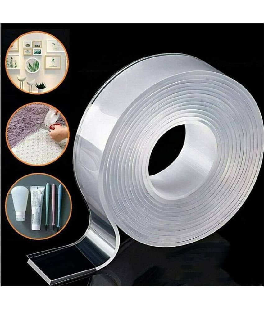 Double sided Nano Strong Grip Waterproof Traceless Removable Washable Adhesive Reusable Tape- 3m