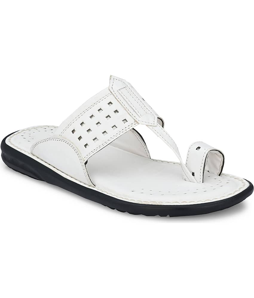Leeport - White Men's Kolhapuris