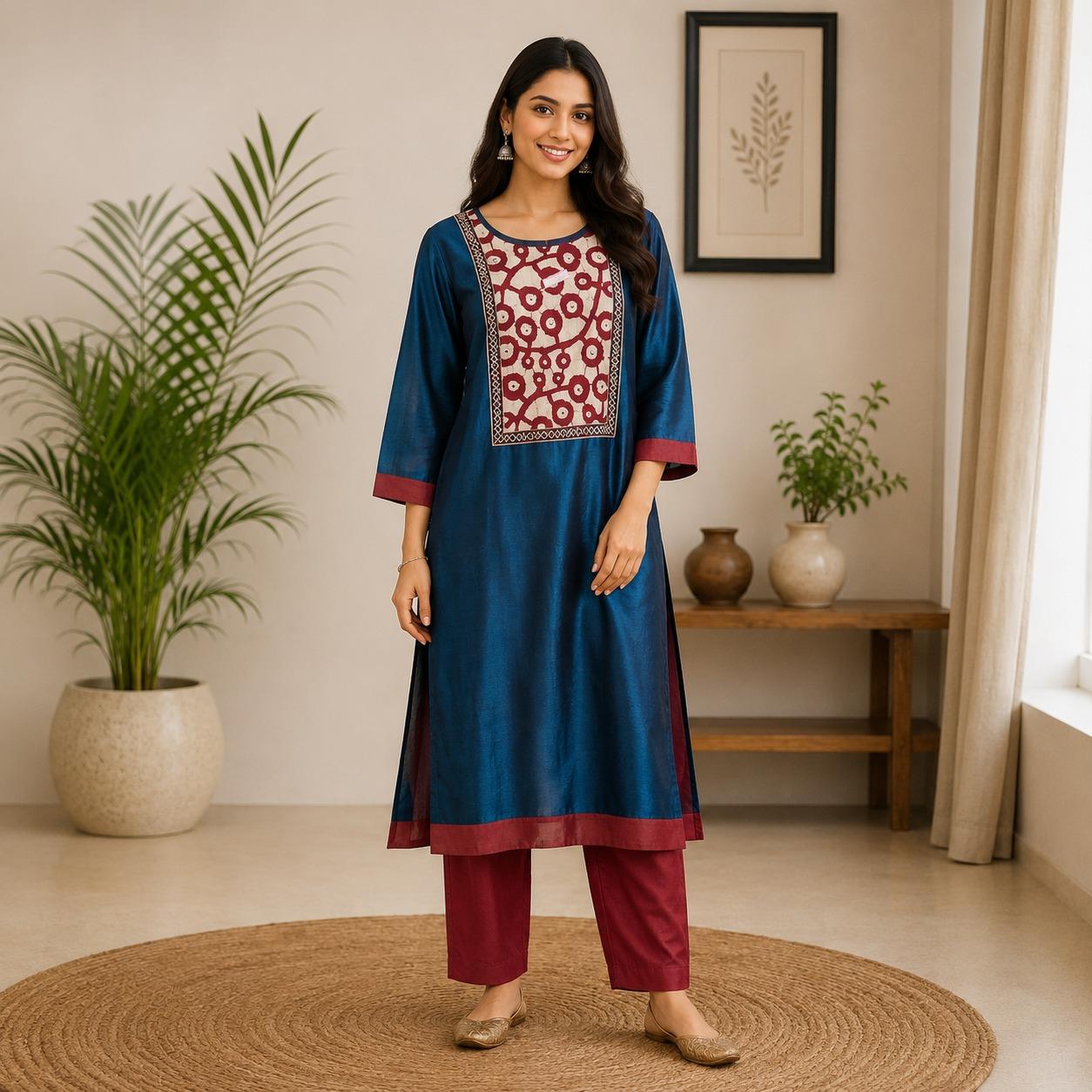 Silk Kurti-3 Piece-44