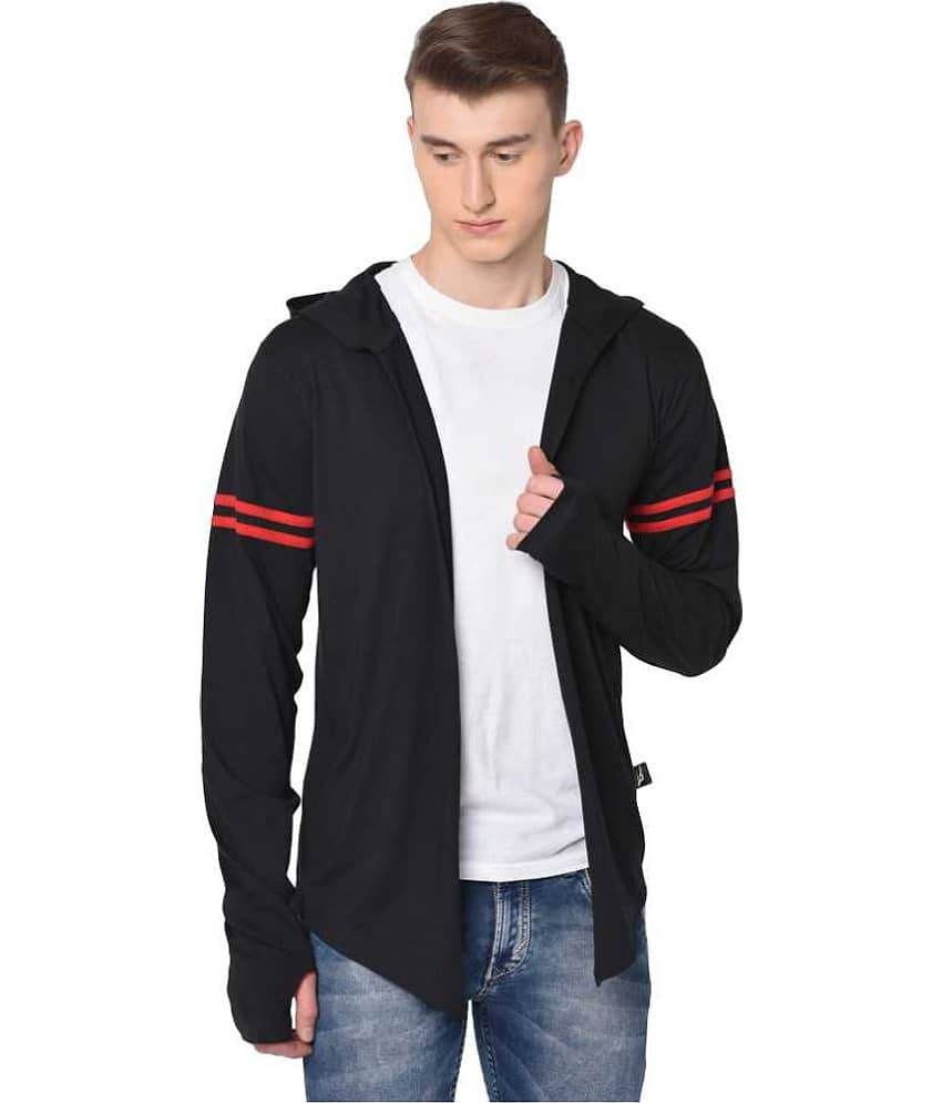 Glito Black Shawl Neck Sweater Single