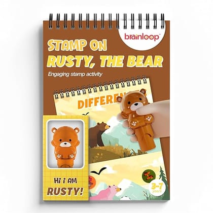Stamp On Spiky, The Dino, Sticker Stamp and Activity Pad with 10 Pages, 100 Stickers, 1 Stamp Toy Collectible Figure, Fun Learning Activity, Return Gifts for Children from 3 Years