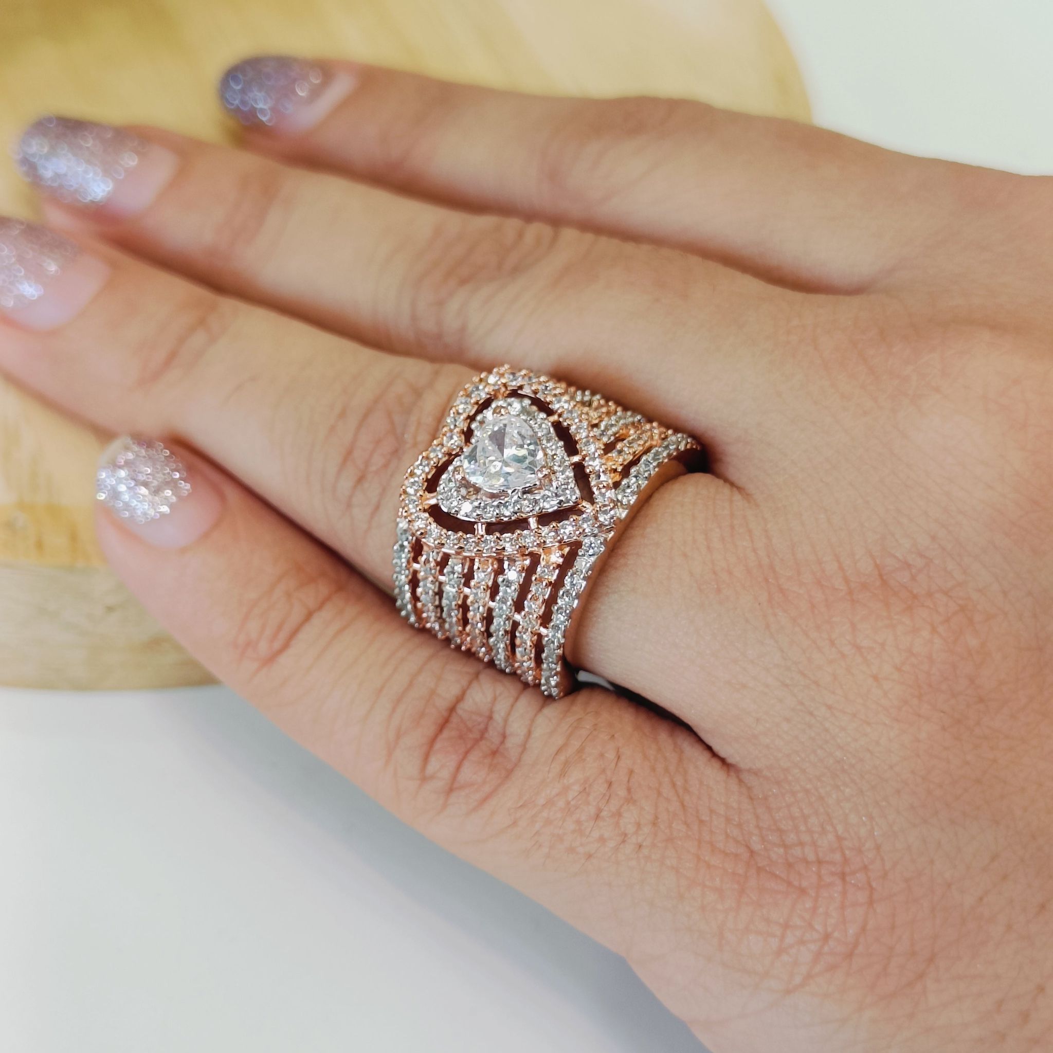 Vs sterling silver cocktail ring 181-9