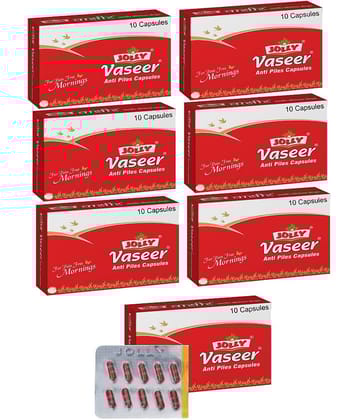 Jolly Anti-Piles Vaseer Cap - 70 Capsule 7 Gm Pack of 7