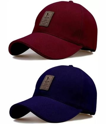 BAYEMA Pack of 2 Cotton Blend Men's Cap ( Grey )