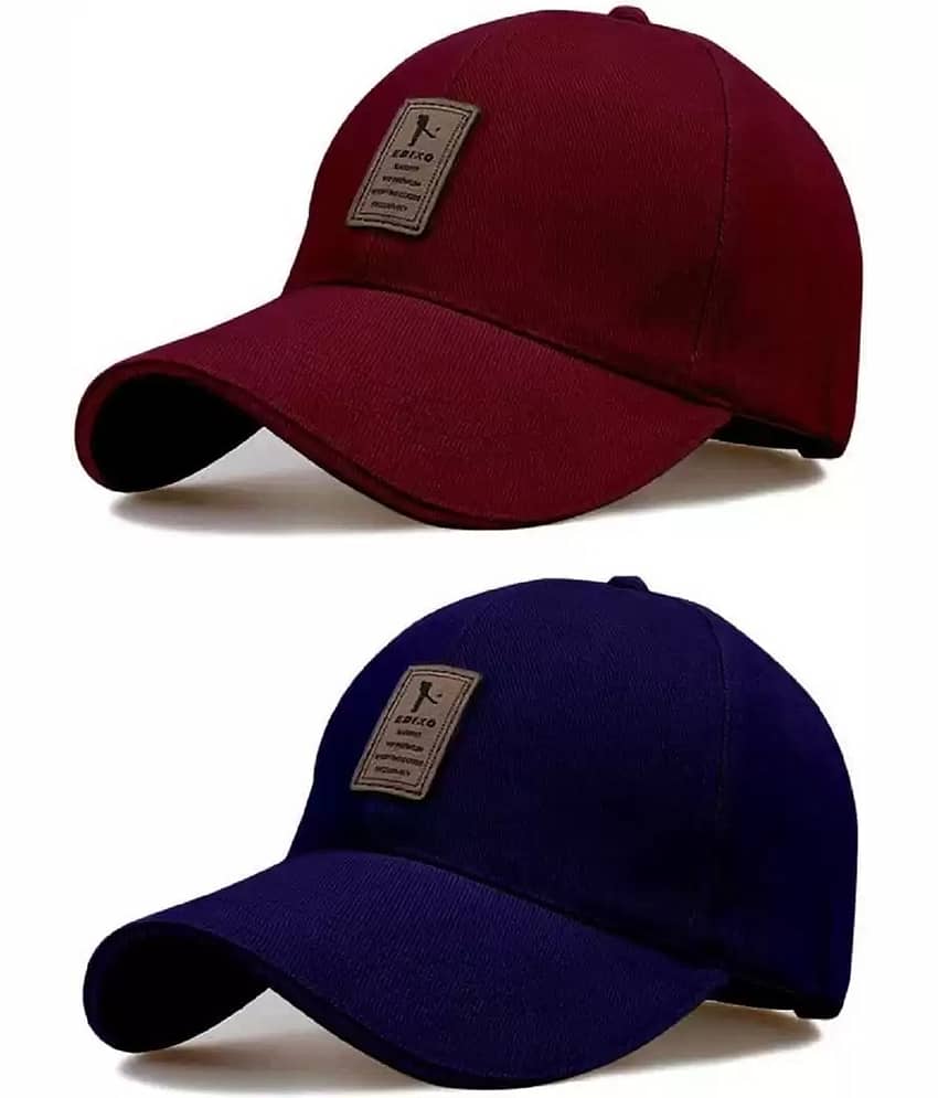 BAYEMA Pack of 2 Cotton Blend Men's Cap ( Grey )