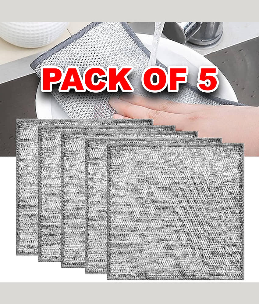 GEEO Non-Scratch Wire Stainless Steel Stainless Steel Scrub