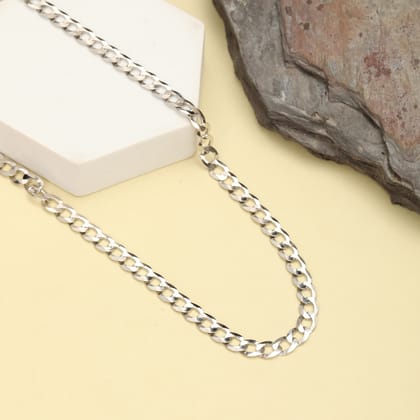 Sterling Silver Chain Necklace for Men & Women | Classic Curb Link Chain | 925 Silver Polished Finish