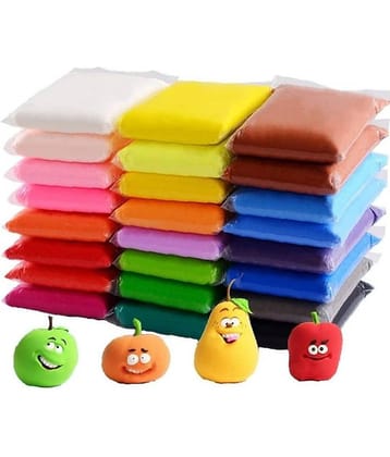 Freedy (Pack of 12) Air Dry Clay, Colorful Children Soft Clay, Creative Art Crafts, Gifts for Kids-Multi Color. Non-Toxic Modeling Magic Fluffy Foam Bouncing Clay Putty Kit for Kids with Tools