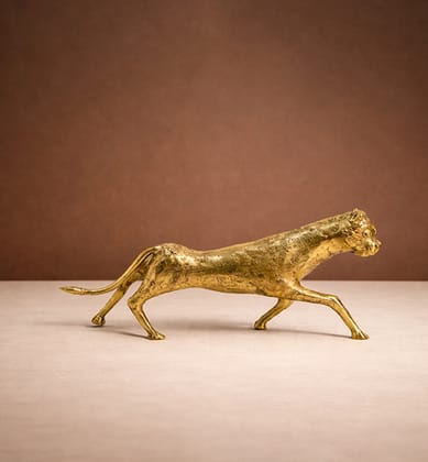 Handcrafted Brass Tribal Panther Showpiece Handcrafted Brass Tribal Panther Showpiece