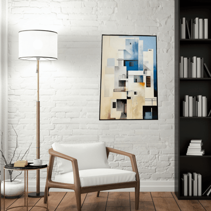 Exclusive Canva Printed Metal Frame Painting Style 12-H: 48 | L: 32